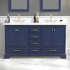 60" Freestanding Bathroom Vanity With Countertop & Undermount Sink - Navy Blue - 027 60 25 CT