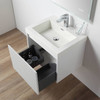 24" Floating Bathroom Vanity With Sink & Side Cabinet - Matte White