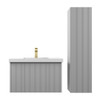 30" Floating Bathroom Vanity With Sink & Side Cabinet - Light Grey