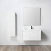 36" Floating Bathroom Vanity With Sink & Side Cabinet - Matte White