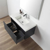 36" Floating Bathroom Vanity With Sink & Side Cabinet - Night Blue