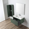 36" Floating Bathroom Vanity With Sink & Side Cabinet - Aventurine Green