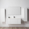 48" Floating Bathroom Vanity With Single Sink & 2 Side Cabinet - Matte White