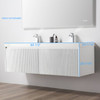 60" Floating Bathroom Vanity With Sink - Matte White