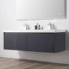 60" Floating Bathroom Vanity With Sink & 2 Side Cabinet - Night Blue