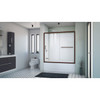 Dreamline Infinity-z 56-60 In. W X 60 In. H Semi-frameless Sliding Tub Door And Qwall-tub Acrylic Backwall Kit, Clear Glass - DL-6992-CL-DUP