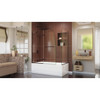 Dreamline Aqua Ultra 48 In. W X 30 In. D X 58 In. H Frameless Hinged Tub Door With Return Panel - SHDR-3448580-RT-DUP