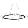 Dainolite 12lt Halogen Chandelier, Mb W/ Clear Gls - PRN-4212C-MB