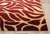 Nourison Contour CON25 Flame Area Rugs