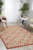 Nourison Caribbean CRB02 Ivory/rust Area Rugs