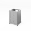 24" Grey Addington Vanity, Steel Grey Cultured Marble Vanity Top, Undermount Rectangle Bowl