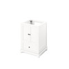 24" White Addington Vanity, Calacatta Vienna Quartz Vanity Top, Undermount Rectangle Bowl