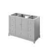 48" Grey Addington Vanity, Boulder Cultured Marble Vanity Top, Undermount Rectangle Bowl