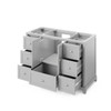 48" Grey Addington Vanity, Boulder Cultured Marble Vanity Top, Undermount Rectangle Bowl