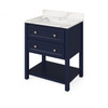 30" Hale Blue Adler Vanity, Calacatta Vienna Quartz Vanity Top, Undermount Rectangle Bowl