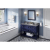 48" Hale Blue Adler Vanity, Boulder Cultured Marble Vanity Top, Undermount Rectangle Bowl