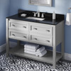 48" Grey Adler Vanity, Black Granite Vanity Top, Undermount Rectangle Bowl