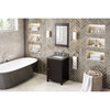 24" Espresso Astoria Vanity, Boulder Cultured Marble Vanity Top, Undermount Rectangle Bowl