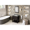 30" Espresso Astoria Vanity, Boulder Cultured Marble Vanity Top, Undermount Rectangle Bowl