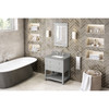 30" Grey Astoria Vanity, Steel Grey Cultured Marble Vanity Top, Undermount Rectangle Bowl