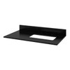 36" Espresso Astoria Vanity, Right Offset, Black Granite Vanity Top, Undermount Rectangle Bowl