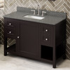 48" Espresso Astoria Vanity, Boulder Cultured Marble Vanity Top, Undermount Rectangle Bowl