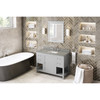 48" Grey Astoria Vanity, Steel Grey Cultured Marble Vanity Top, Undermount Rectangle Bowl