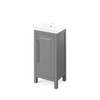 18" Grey Cade Vanity, Porcelain Vessel Top - VKITCAD18GRPOR