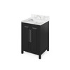 24" Black Cade Vanity, Calacatta Vienna Quartz Vanity Top, Undermount Rectangle Bowl