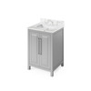 24" Grey Cade Vanity, Calacatta Vienna Quartz Vanity Top, Undermount Rectangle Bowl