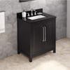 30" Black Cade Vanity, Black Granite Vanity Top, Undermount Rectangle Bowl