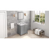 30" Grey Cade Vanity, Calacatta Vienna Quartz Vanity Top, Undermount Rectangle Bowl