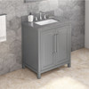 30" Grey Cade Vanity, Steel Grey Cultured Marble Vanity Top, Undermount Rectangle Bowl