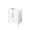 30" White Cade Vanity, Boulder Cultured Marble Vanity Top, Undermount Rectangle Bowl