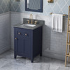 24" Hale Blue Chatham Vanity, Boulder Cultured Marble Vanity Top, Undermount Rectangle Bowl