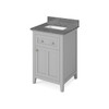 24" Grey Chatham Vanity, Boulder Cultured Marble Vanity Top, Undermount Rectangle Bowl