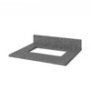 24" Grey Chatham Vanity, Boulder Cultured Marble Vanity Top, Undermount Rectangle Bowl