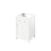 24" White Chatham Vanity, Boulder Cultured Marble Vanity Top, Undermount Rectangle Bowl