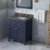 30" Hale Blue Chatham Vanity, Boulder Cultured Marble Vanity Top, Undermount Rectangle Bowl