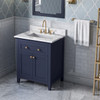 30" Hale Blue Chatham Vanity, Calacatta Vienna Quartz Vanity Top, Undermount Rectangle Bowl