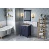 30" Hale Blue Chatham Vanity, Steel Grey Cultured Marble Vanity Top, Undermount Rectangle Bowl