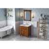 30" Chocolate Chatham Vanity, Calacatta Vienna Quartz Vanity Top, Undermount Rectangle Bowl
