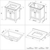 30" Forest Green Chatham Vanity, White Carrara Marble Vanity Top, Undermount Rectangle Bowl