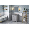 30" Grey Chatham Vanity, Steel Grey Cultured Marble Vanity Top, Undermount Rectangle Bowl