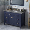 48" Hale Blue Chatham Vanity, Boulder Cultured Marble Vanity Top, Undermount Rectangle Bowl