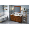 60" Chocolate Chatham Vanity, Calacatta Vienna Quartz Vanity Top, Undermount Rectangle Bowl