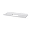 60" Grey Chatham Vanity, White Carrara Marble Vanity Top, Undermount Rectangle Bowl