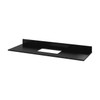 60" White Chatham Vanity, Black Granite Vanity Top, Undermount Rectangle Bowl