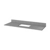 60" White Chatham Vanity, Steel Grey Cultured Marble Vanity Top, Undermount Rectangle Bowl