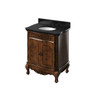 30" Nutmeg Clairemont Vanity, Clairemont-only Black Granite Vanity Top, Undermount Oval Bowl